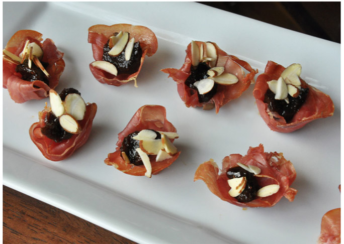Fig & Almond Filled Prosciutto Cups