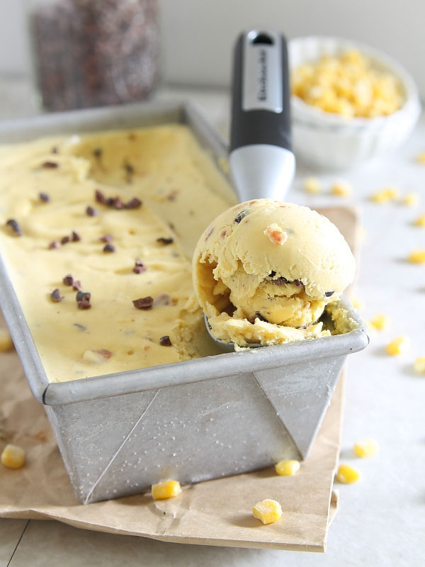 Sweet Corn and Bacon Ice Cream