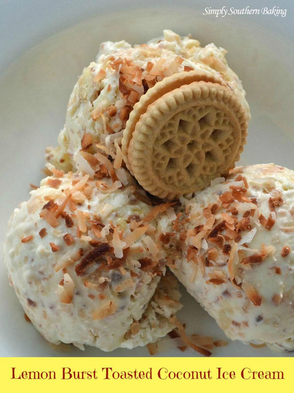 Lemon Burst Toasted Coconut Ice Cream