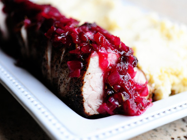 Pork Loin with Cranberry Sauce