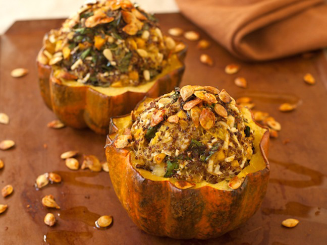 Acorn Squash with Persimmon-Quinoa Filling