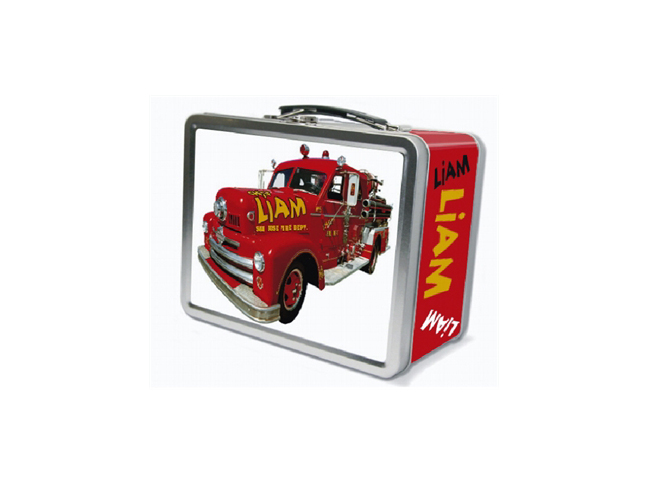 Fire Truck Personalized Lunch Box