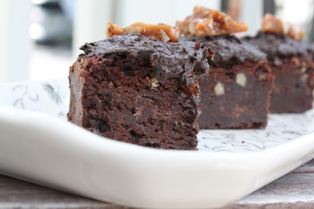 Pecan, Bourbon, and Bacon Brownies