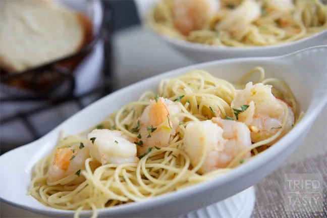 5-Ingredient Shrimp Scampi with Angel Hair Pasta