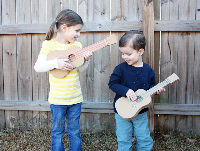 Cardboard Toy Guitars