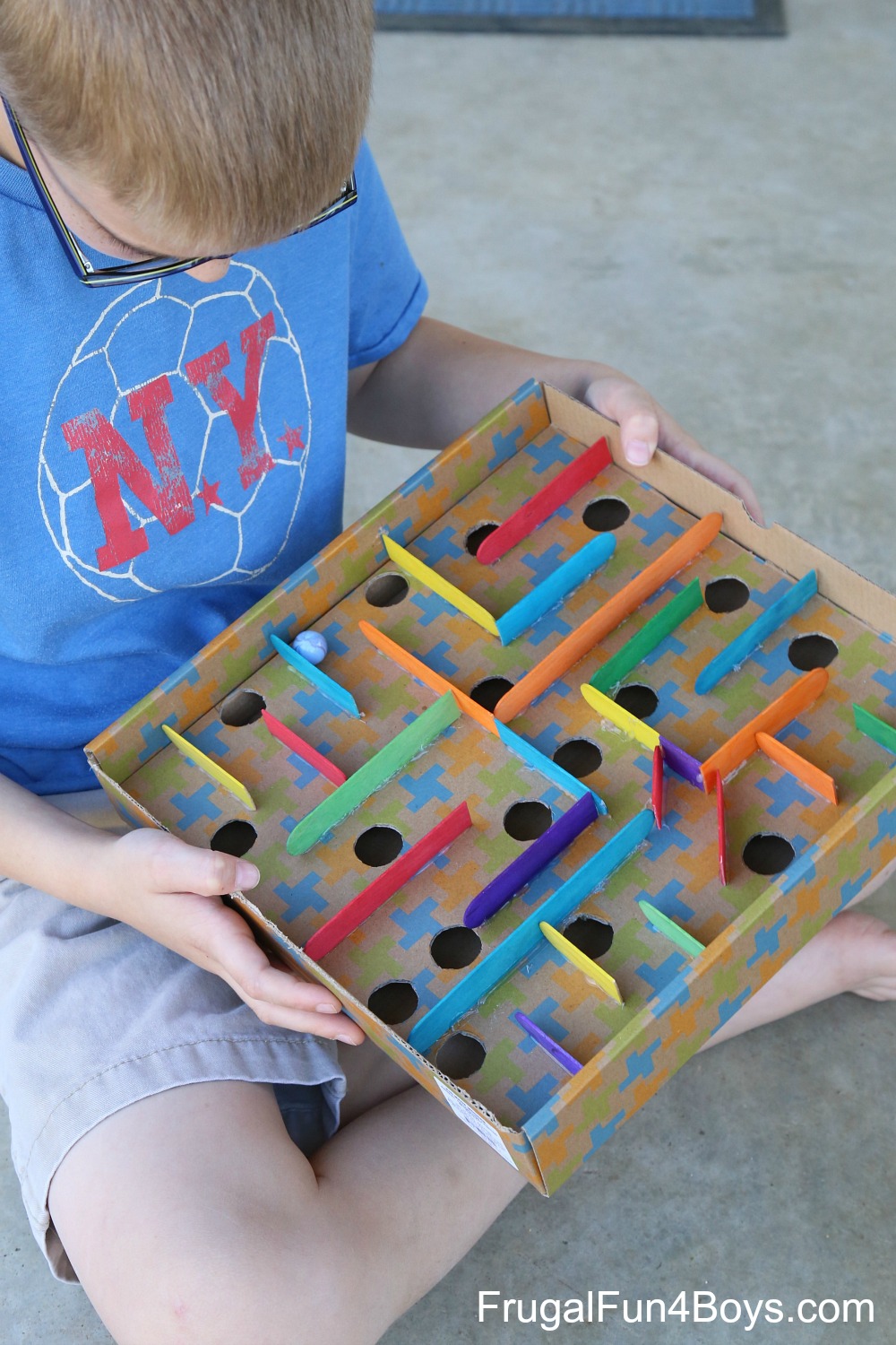 Cardboard Labyrinth Marble Game