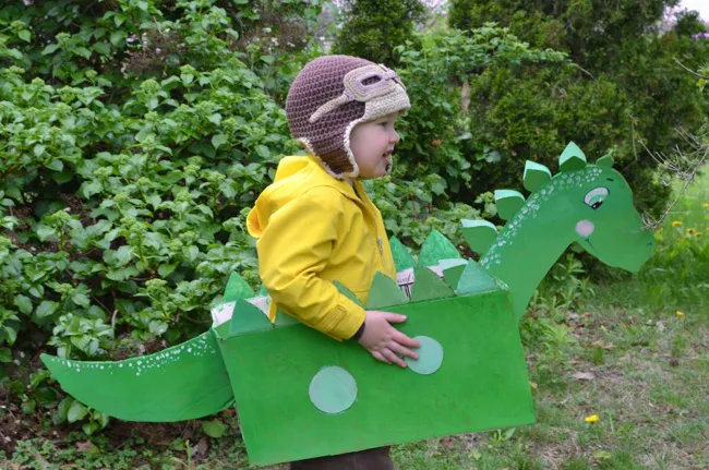 Cardboard Dinosaur Costume