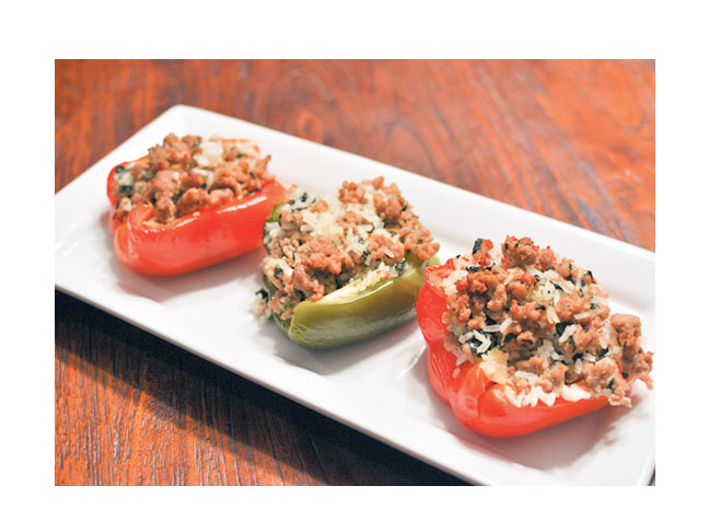 Healthy Turkey and Rice Stuffed Peppers