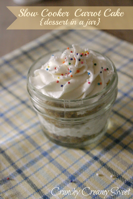 Slow Cooker Carrot Cake Cream Cheese Frosting in a Jar