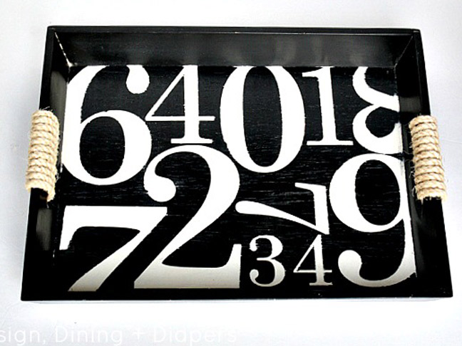 Typography Number Tray