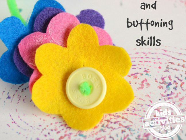 Felt Flower Button Snake