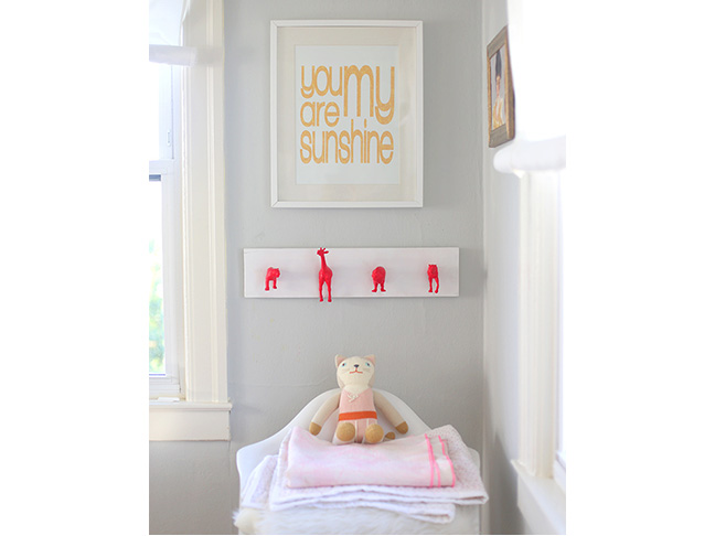 Neon Nursery Wall Hooks