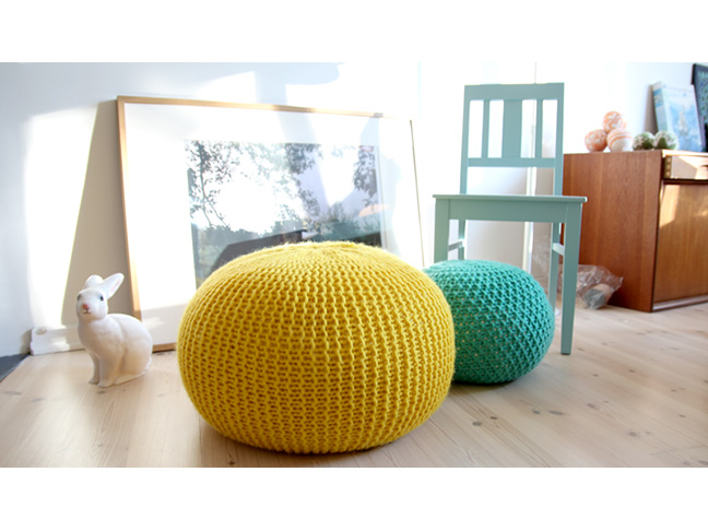 Knitted Pouf