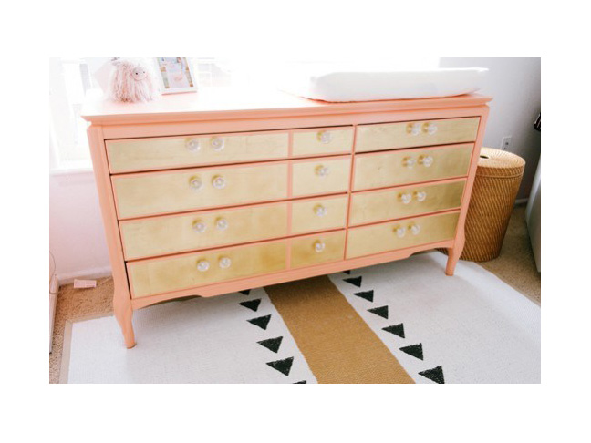 Gold Leaf Dresser Drawers