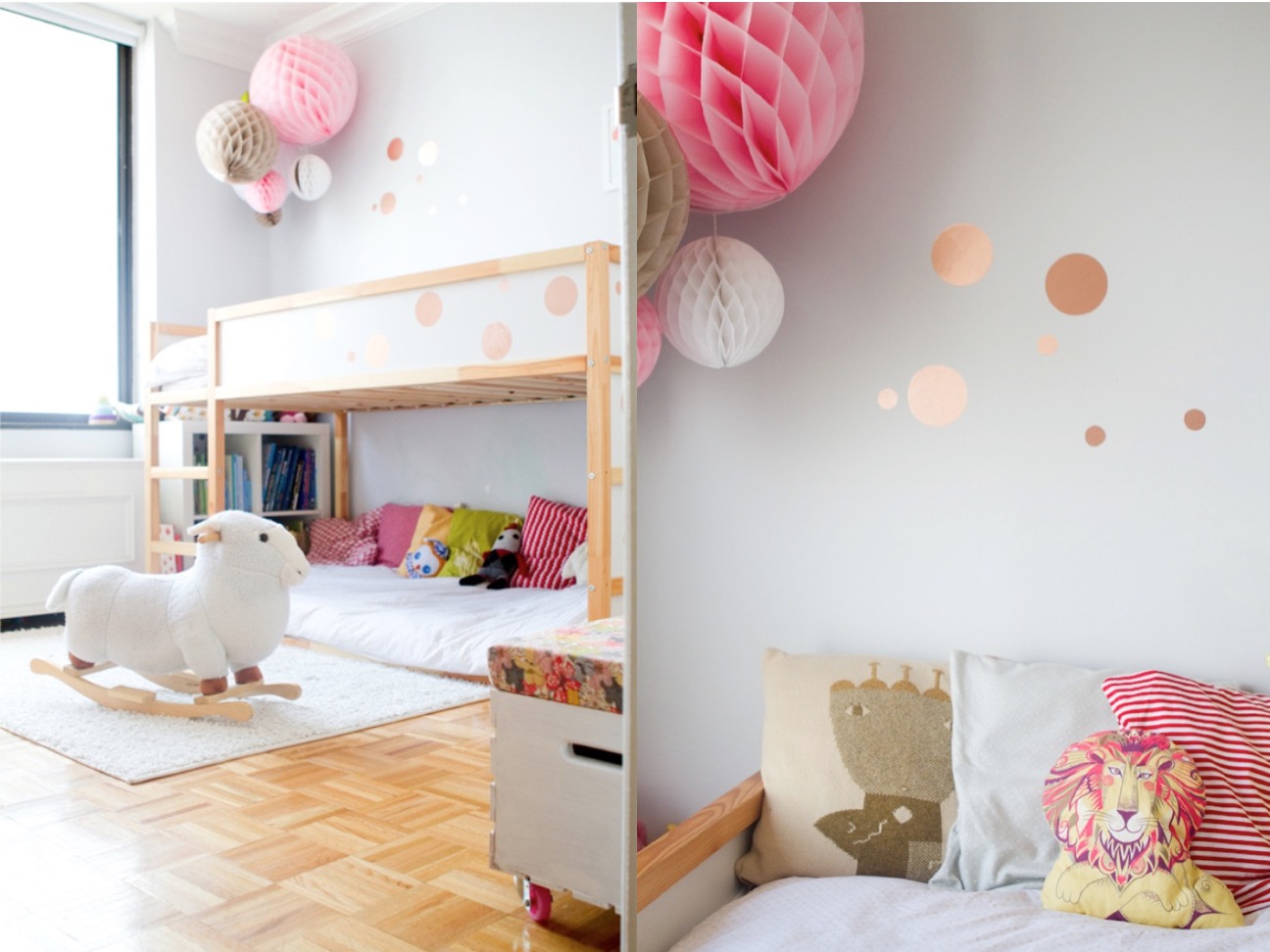 Pretty Polka Dot Bunk Bed