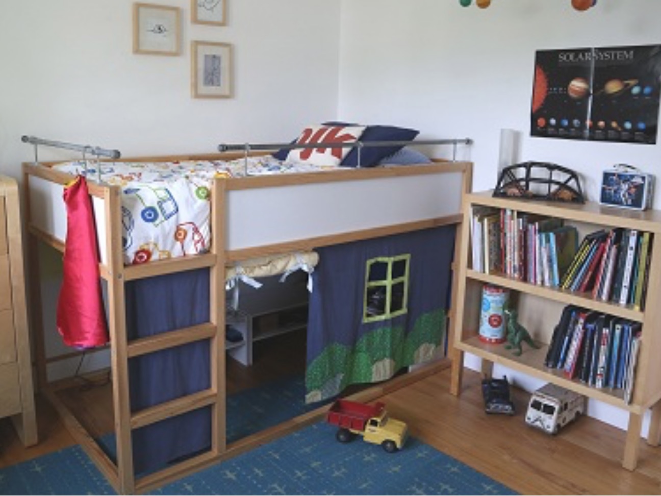 Home-y Curtain Bunk Bed