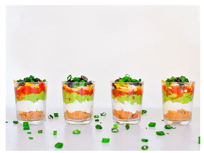 Mini Seven-Layer Dips