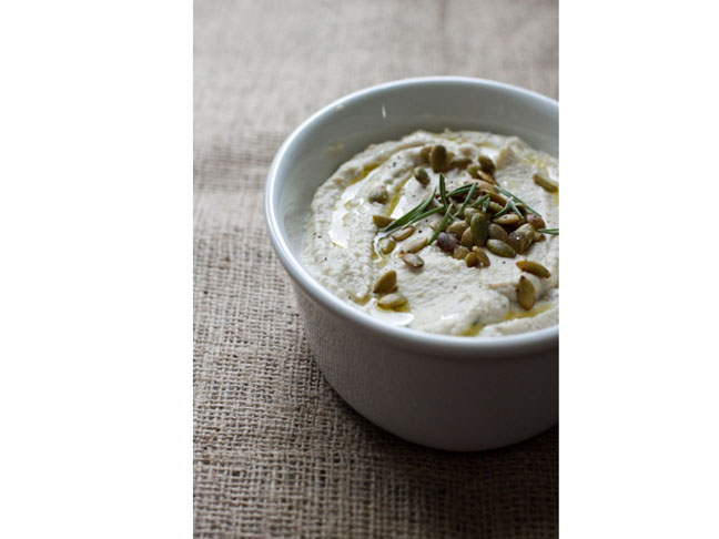 Lemon Herb Cauliflower Bean Dip