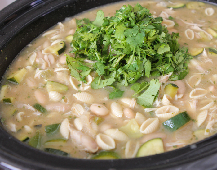 Slow Cooker White Chicken Chili Mac