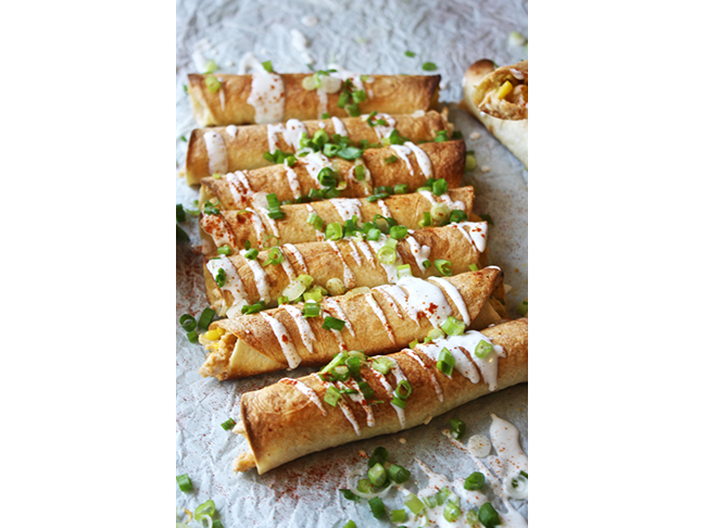 Baked Chicken Flautas