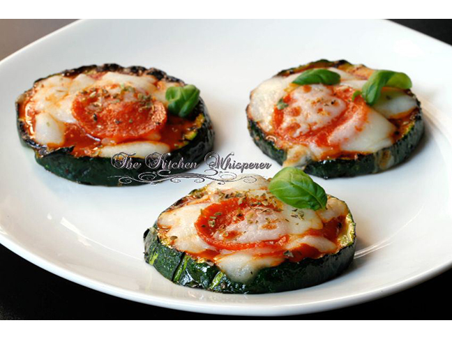 Grilled Pizza Zucchini Bites