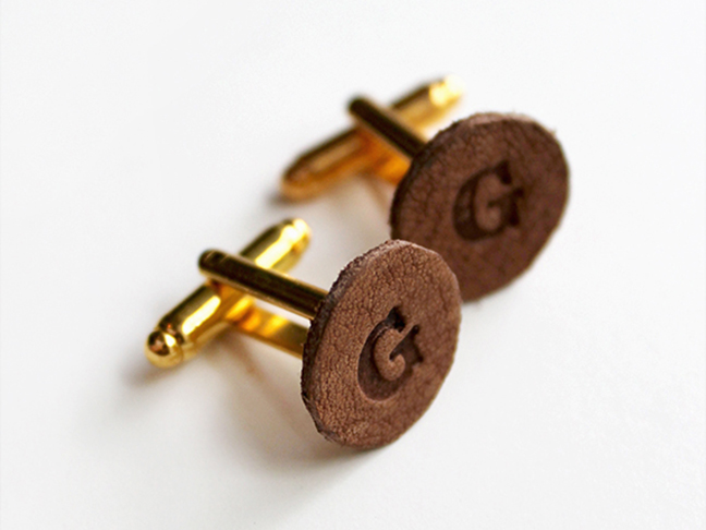 DIY Leather Cuff Links