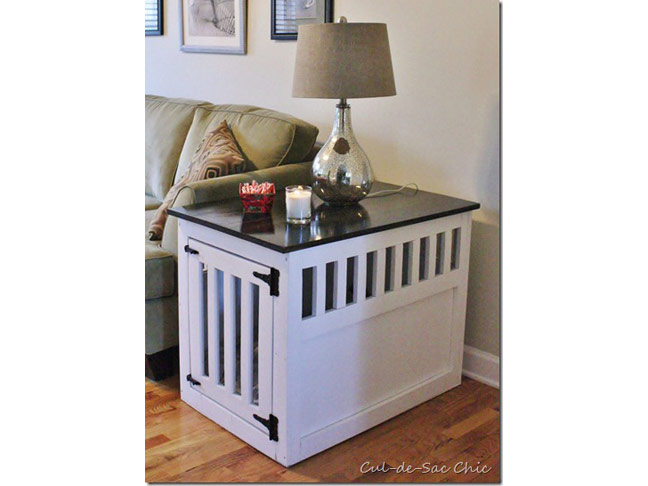 End Table That Is Also a Dog Crate