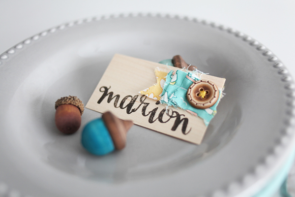Cute As a Button Place Cards
