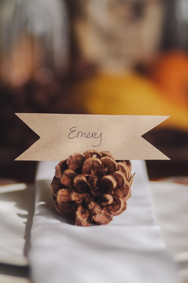 Simple Pine Cone Place Card
