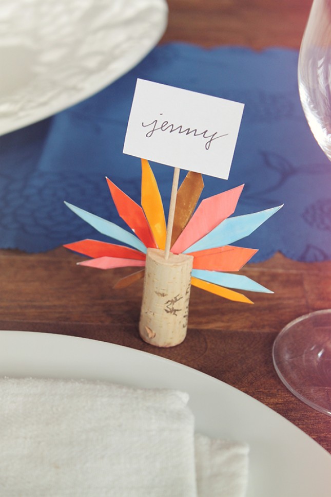 Turkey Feather Place Cards