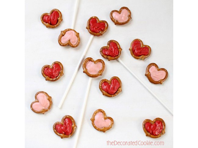 Chocolate Filled Pretzel Hearts