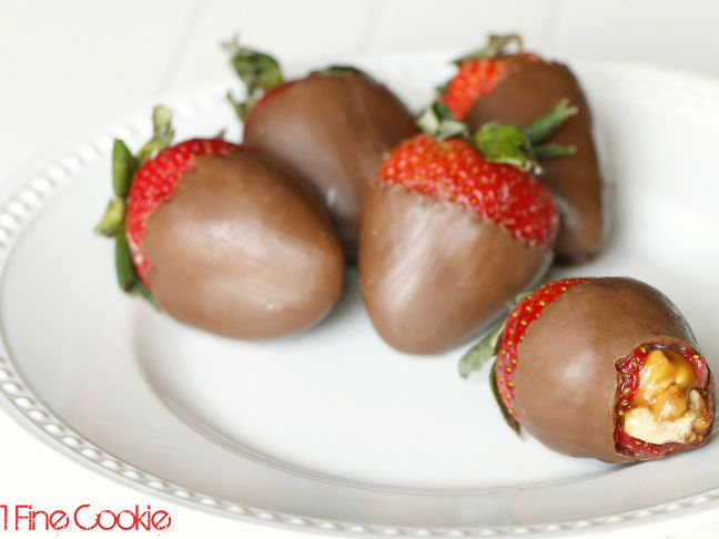 Snickers Stuffed Strawberries