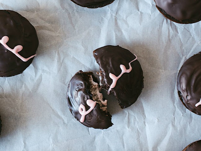 Valentine Cupcakes with Blood Orange Filling