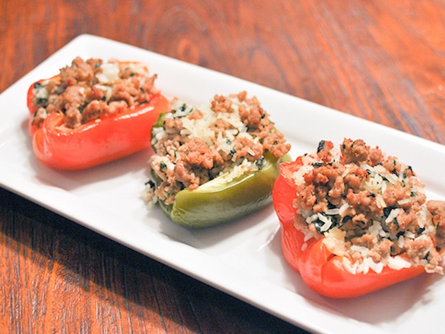 Healthy Turkey and Rice Stuffed Peppers