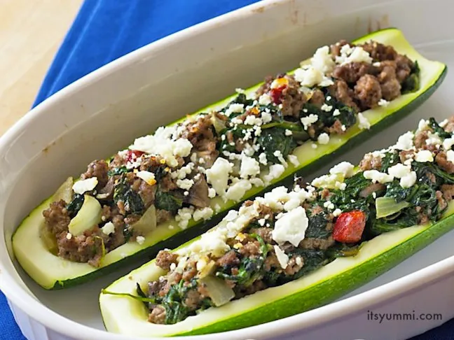 Turkey Stuffed Zucchini Boats