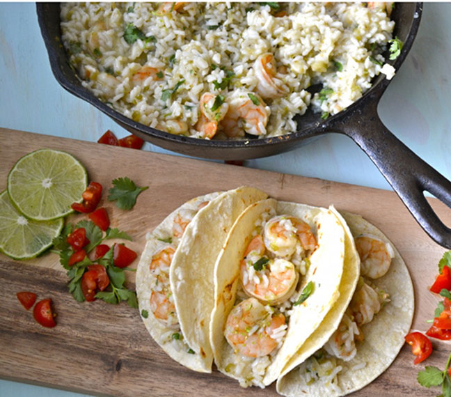 20 Minute Cilantro Shrimp and Rice