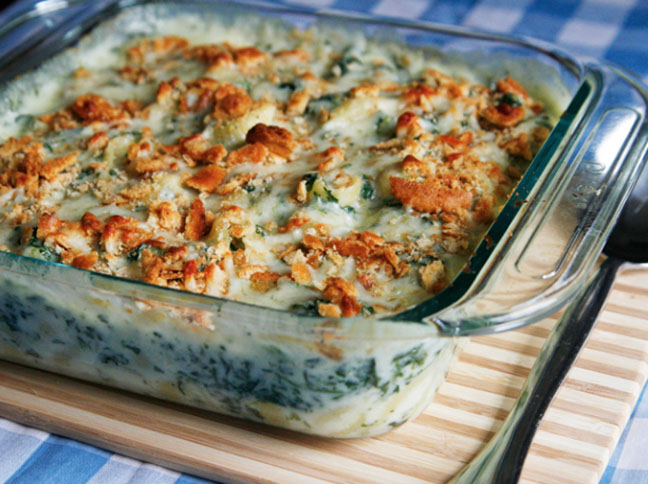 Cheesy Baked Spinach and Mac 'n' Cheese
