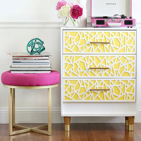 Bright Geometric Dresser from Bliss at Home
