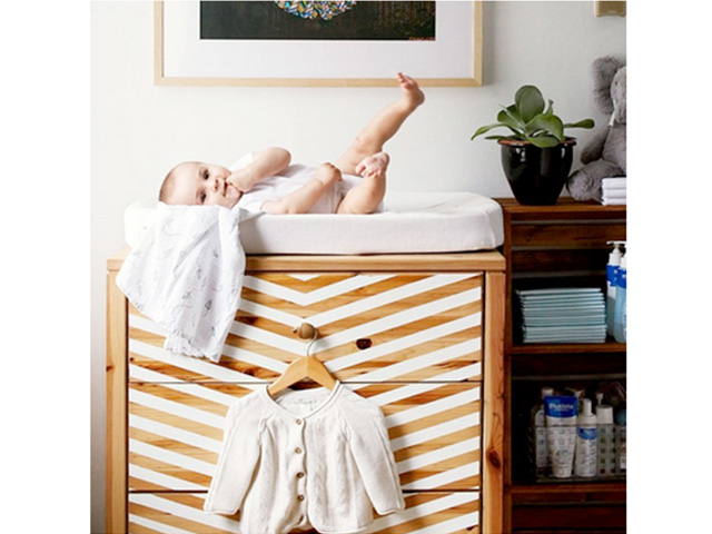 Patterned Changing Table by Dana McLure