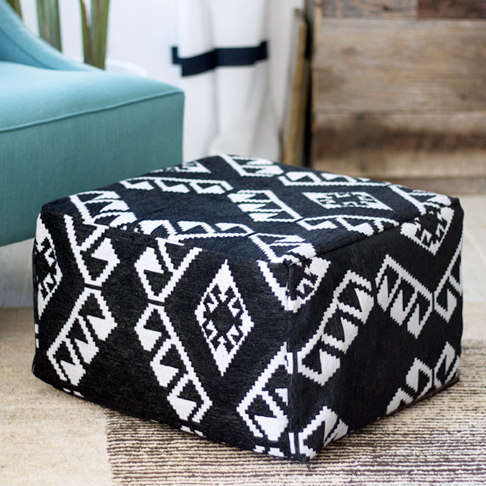 Upholstered Pouf Hack from Kristi Murphy