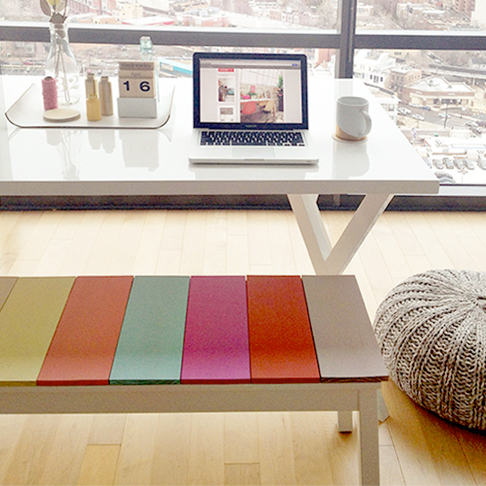 Colorful Plank Bench from Likes of Us