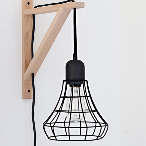 Converted Industrial Pendant Lights from Nalle's House