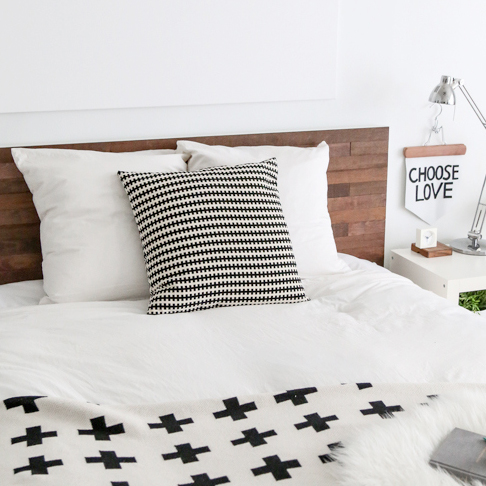 Wood Paneled Headboard Hack from Sugar & Cloth