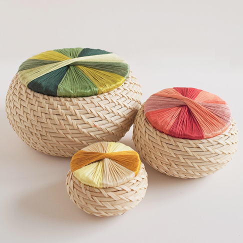 Colorful Wrapped Small Storage Baskets from Tell Love and Party