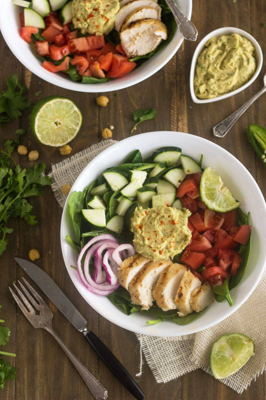 Panera Hummus Chicken Power Salad Copycat