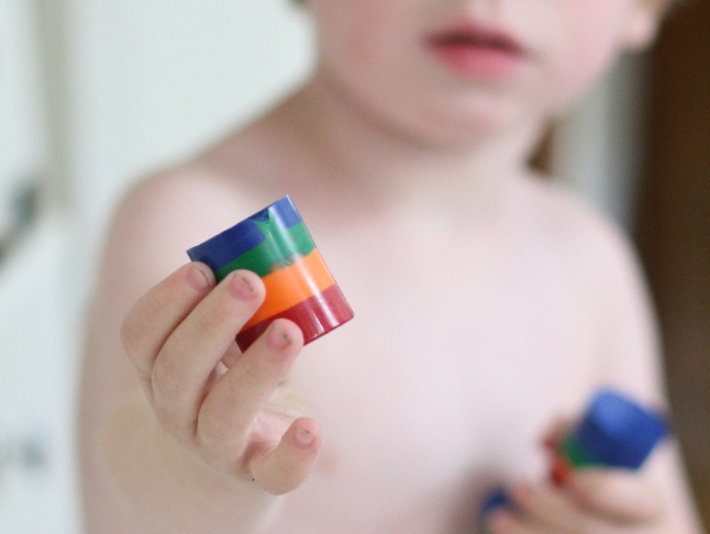 DIY Rainbow Crayons