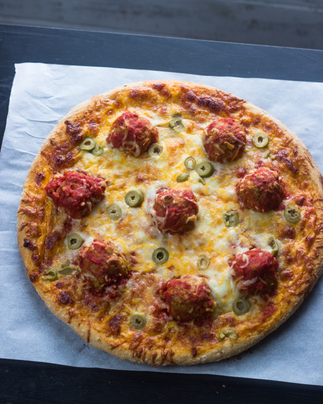 Meatball Pizza