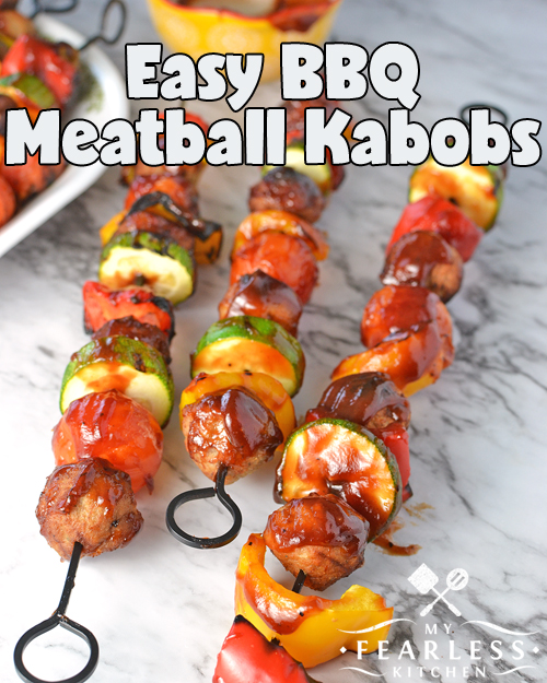 Easy Grilled BBQ Meatball Kabobs