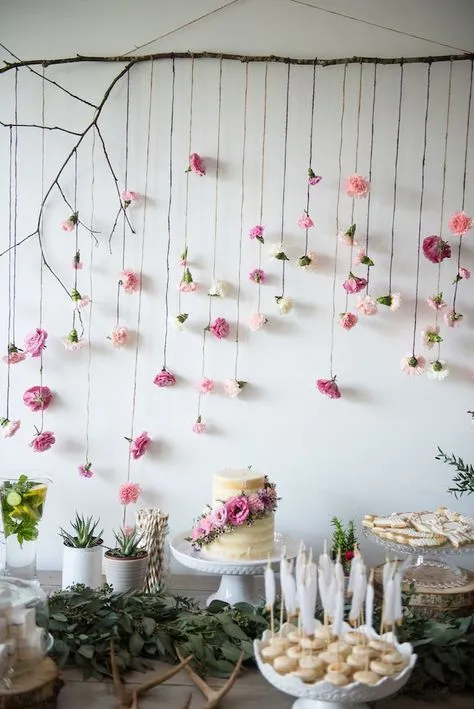Floral Branch Baby Shower Decor