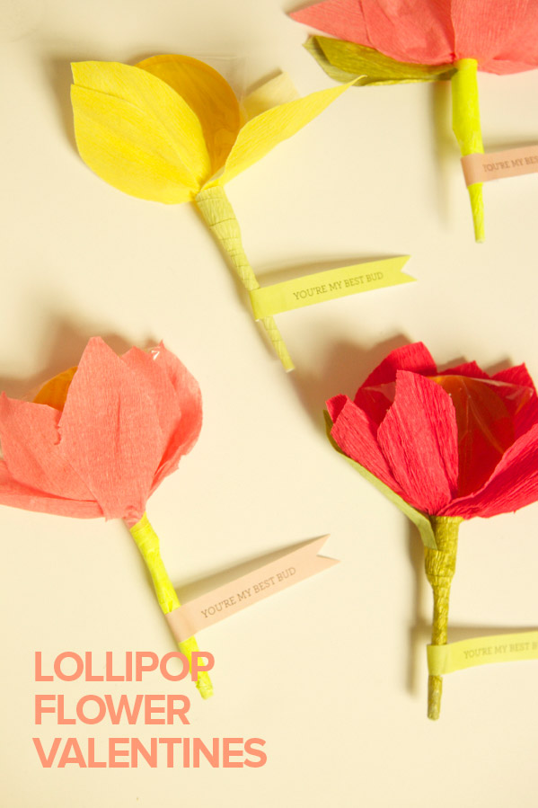 Flower Lollypop Valentines